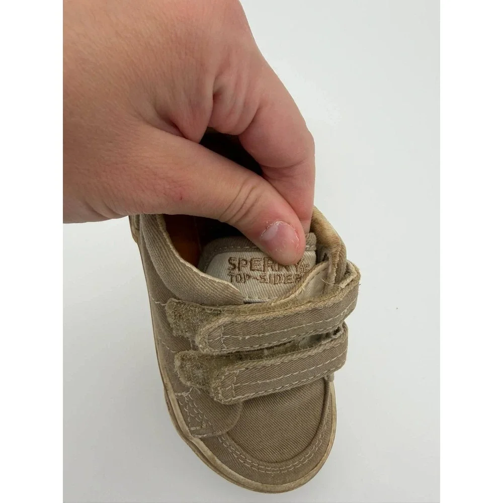 Sperry 6M Tan Halyard H&L Toddler Boat Shoes Sneakers Casual Preppy Nautical Kid